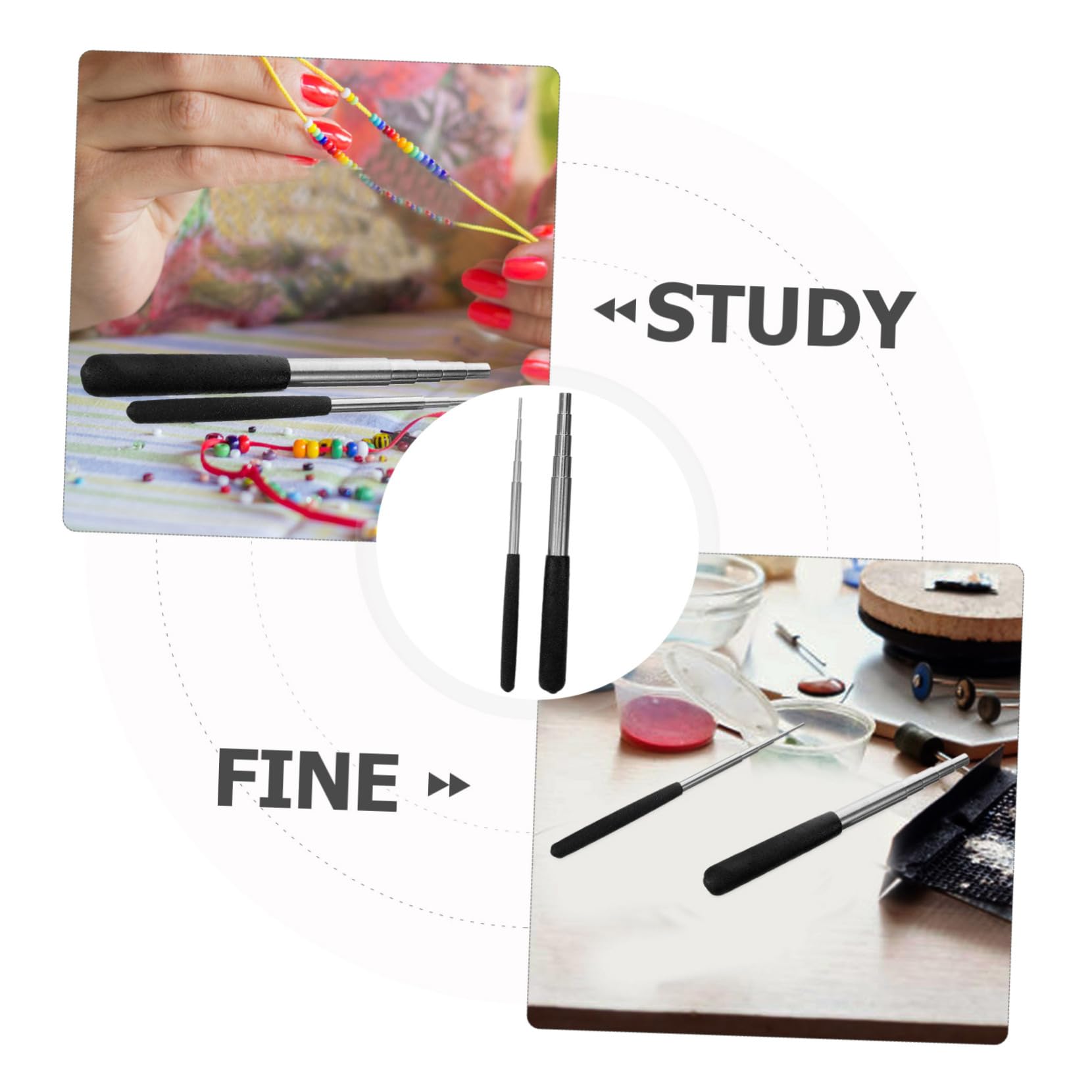 4sets Mandrini per Avvolgimento Filo Utensili per Creazione Gioielli di Design Pratico per Formare Anelli e Componenti di Gioielleria Adatti per Principianti e Professionisti