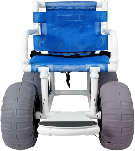 Miniatura 4 de Silla de ruedas de playa, neumáticos de globo de 16 pulgadas para arena suave, se desmonta fácilmente - WC-16