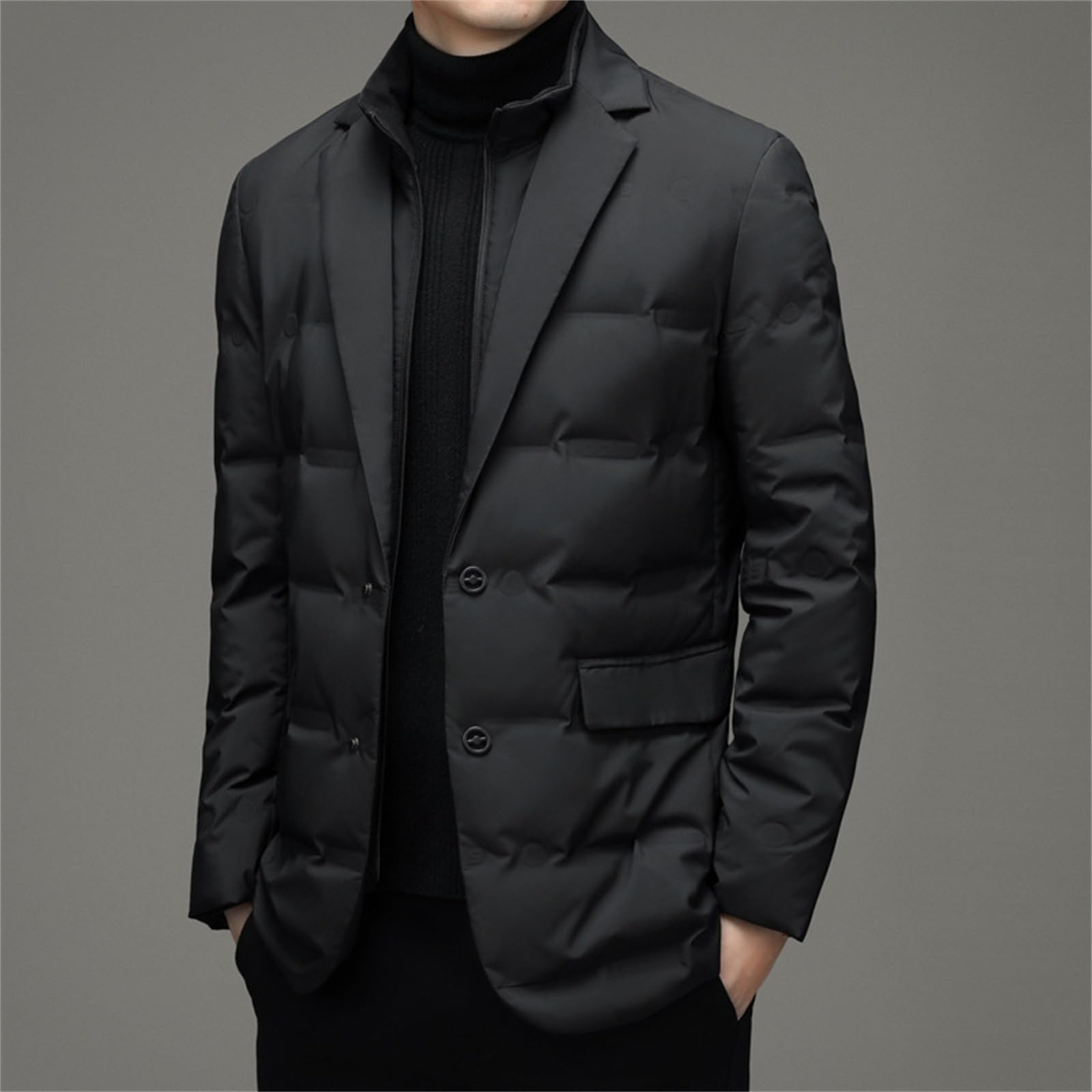 Kobilee Giubbotto Uomo Caldo Leggero Manica Lunga Giacca Parka 4 Stagioni con Cappuccio Giubbotti Invernali Slim Fit Piumino Casual Taglie Forti Imbottito Giubbino Cappotto