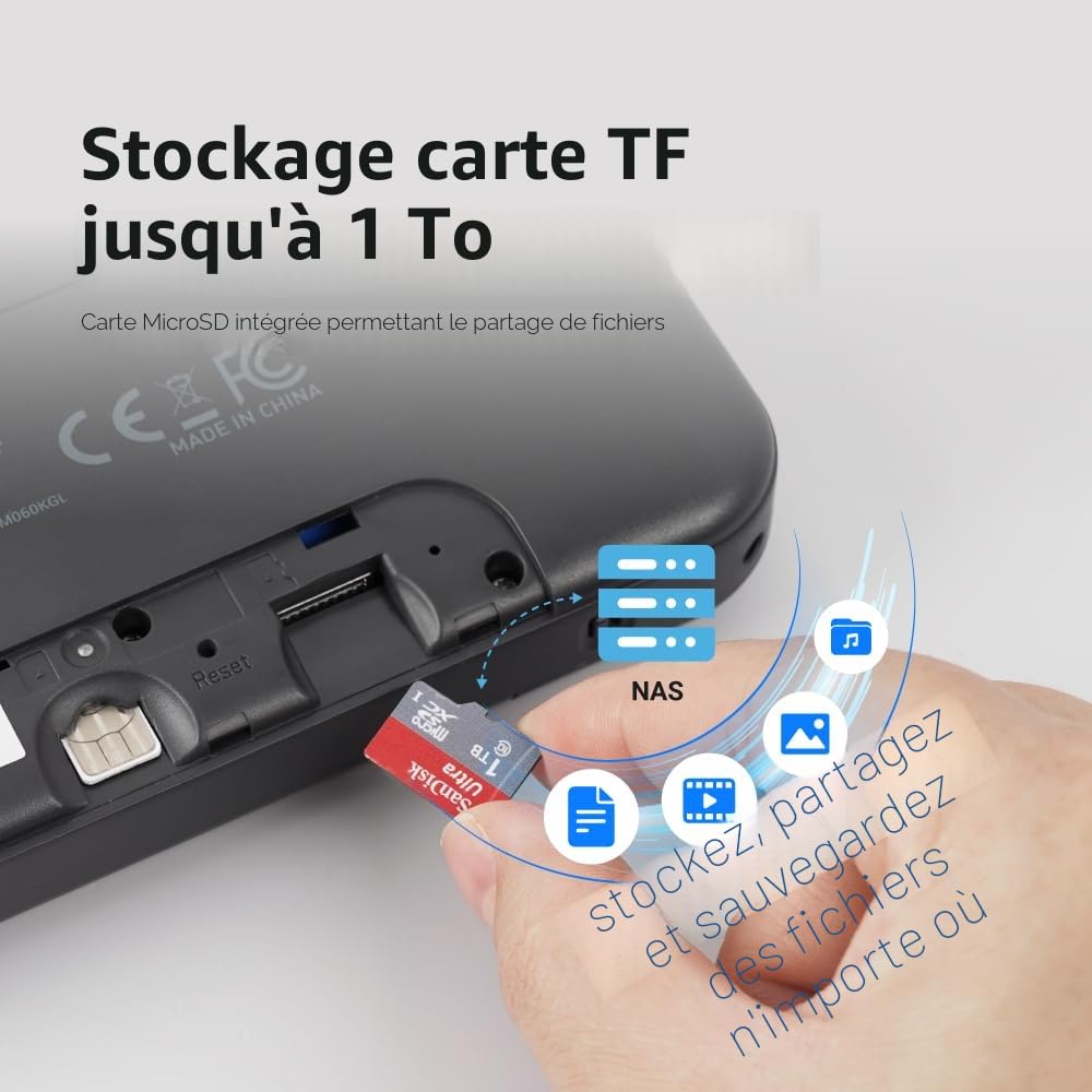 GL.iNet GL-E750V2 (MUDI) 4G LTE Hotspot Wi-FI Portable pour Voyage | Appareil Hotspot Mobile | Routeur VPN OpenWrt | MicroSD 1 to | OpenVPN | WireGuard | Tor | Batterie 7000 mAh | Version Mondiale