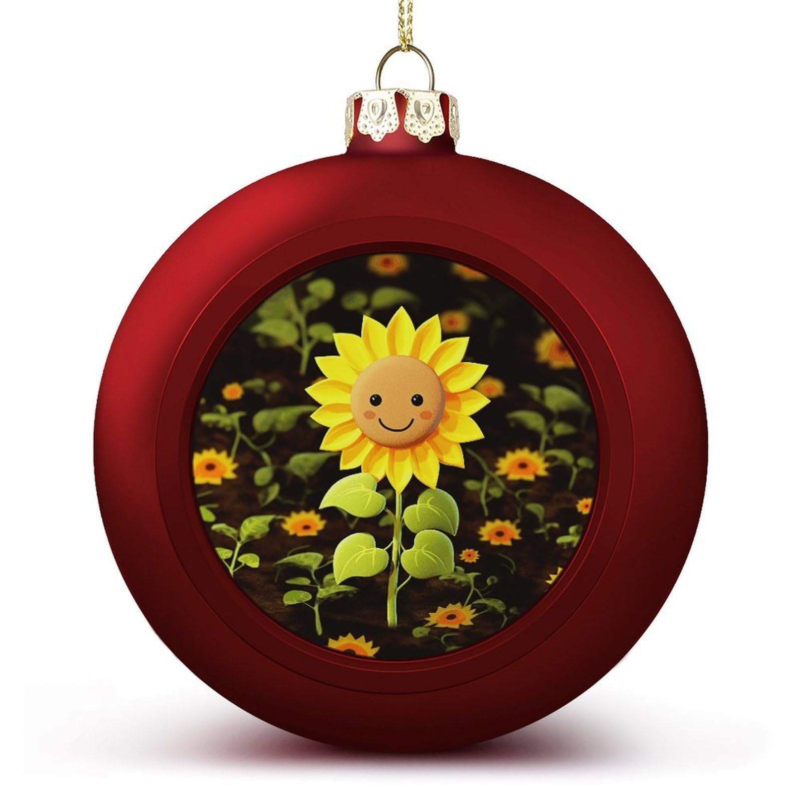 Décoration de sapin de Noël incassable tournesol ornement suspendre fête mariage