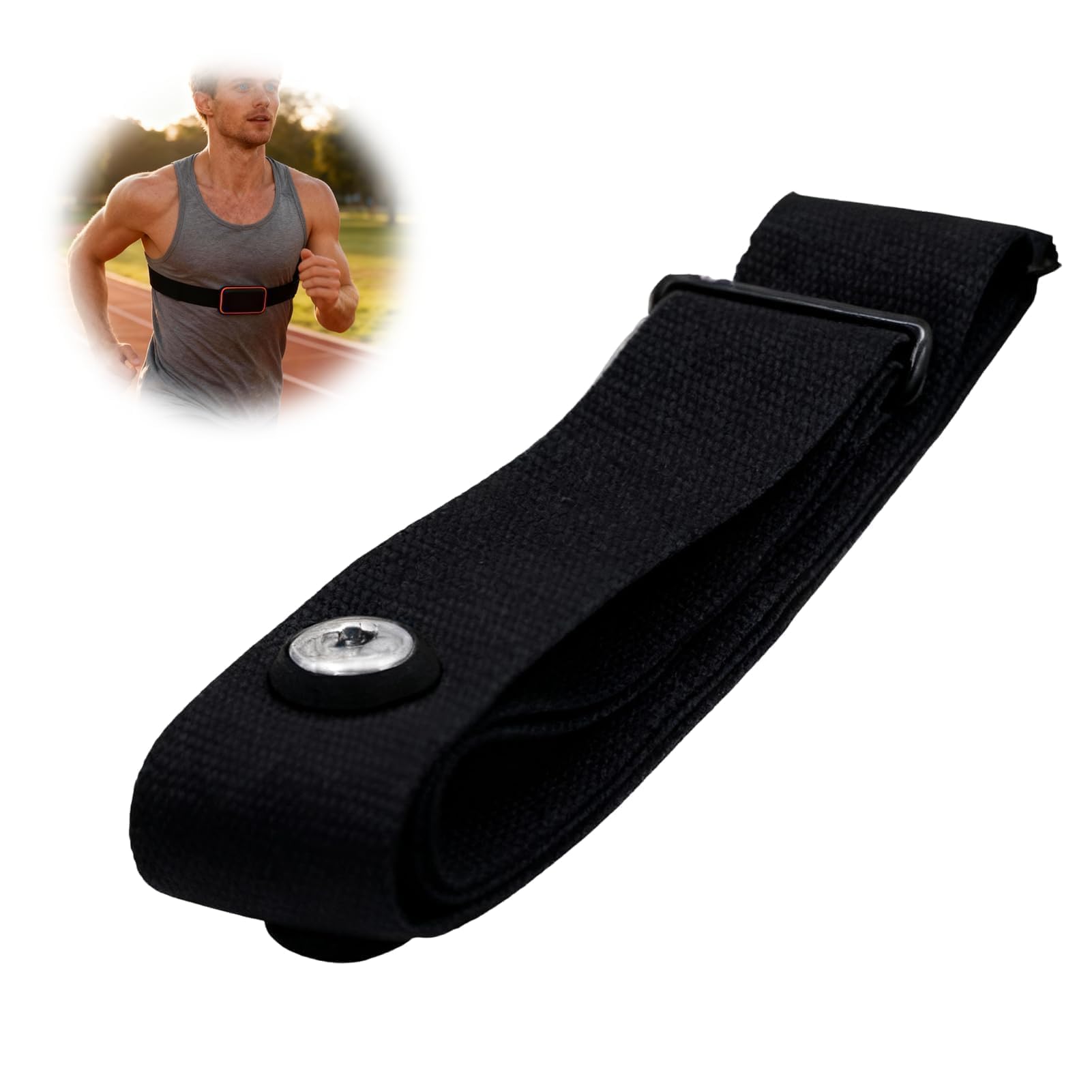Banda elástica Ajustable Ajustable, (70 cm a 105 cm) Recambio Cinta Frecuencia Cardiaca Bluetooth Ant+, Compatible con Garmin, Wahoo, Polar H10 H9 Coospo Magene Bryton Livlov