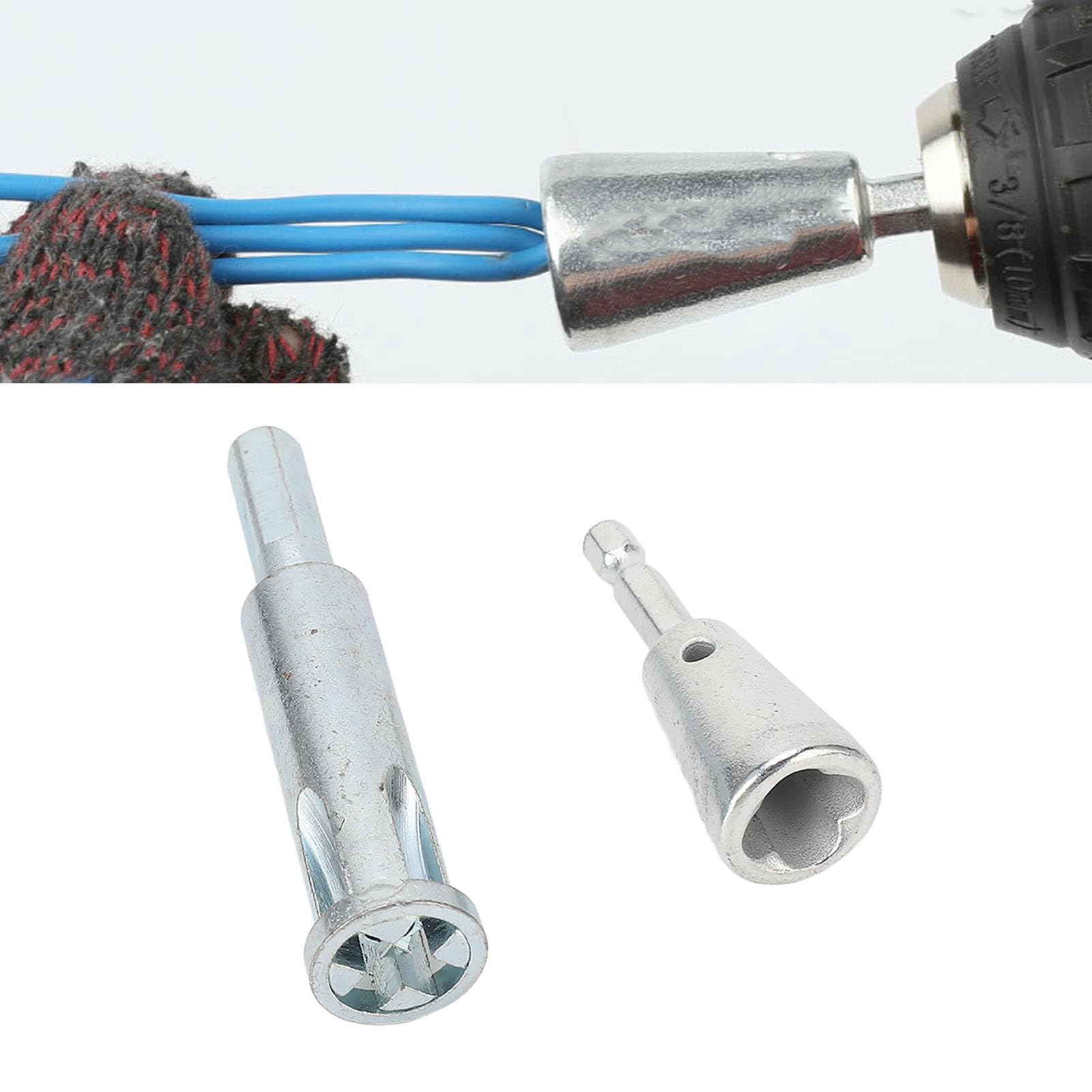 Outil De Torsion De Fil électrique - Accessoires Pour Perceuse électrique - Outil à Dénuder (argent