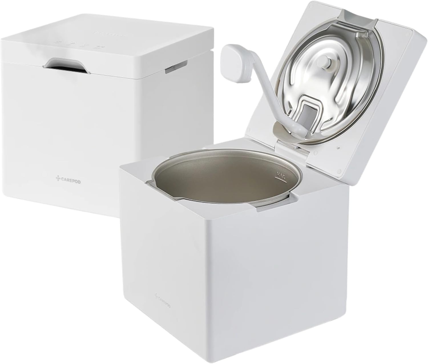 Product image of Carepod Cube Plus Stainless Steel Humidifier - Easy to Clean, 3 Mist Level settings, Auto-Humidity & Auto Shut-Off Feature, One Touch Built-in Sanitization, No Filters, Lasts 32Hrs (1.1Gal/4.2L)