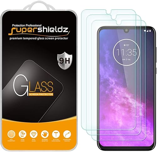 Supershieldz Protector de pantalla de vidrio templado diseñado para Motorola (un zoom), antiarañazos, sin burbujas