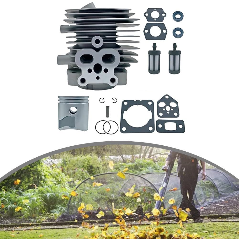 Kit cilindro per soffiatori a foglia BG86 BG86C SR200 4241 020 1203 con guarnizione completa ricostruzione, set di scintille e filtro aria per un uso efficiente delle attrezzature esterne