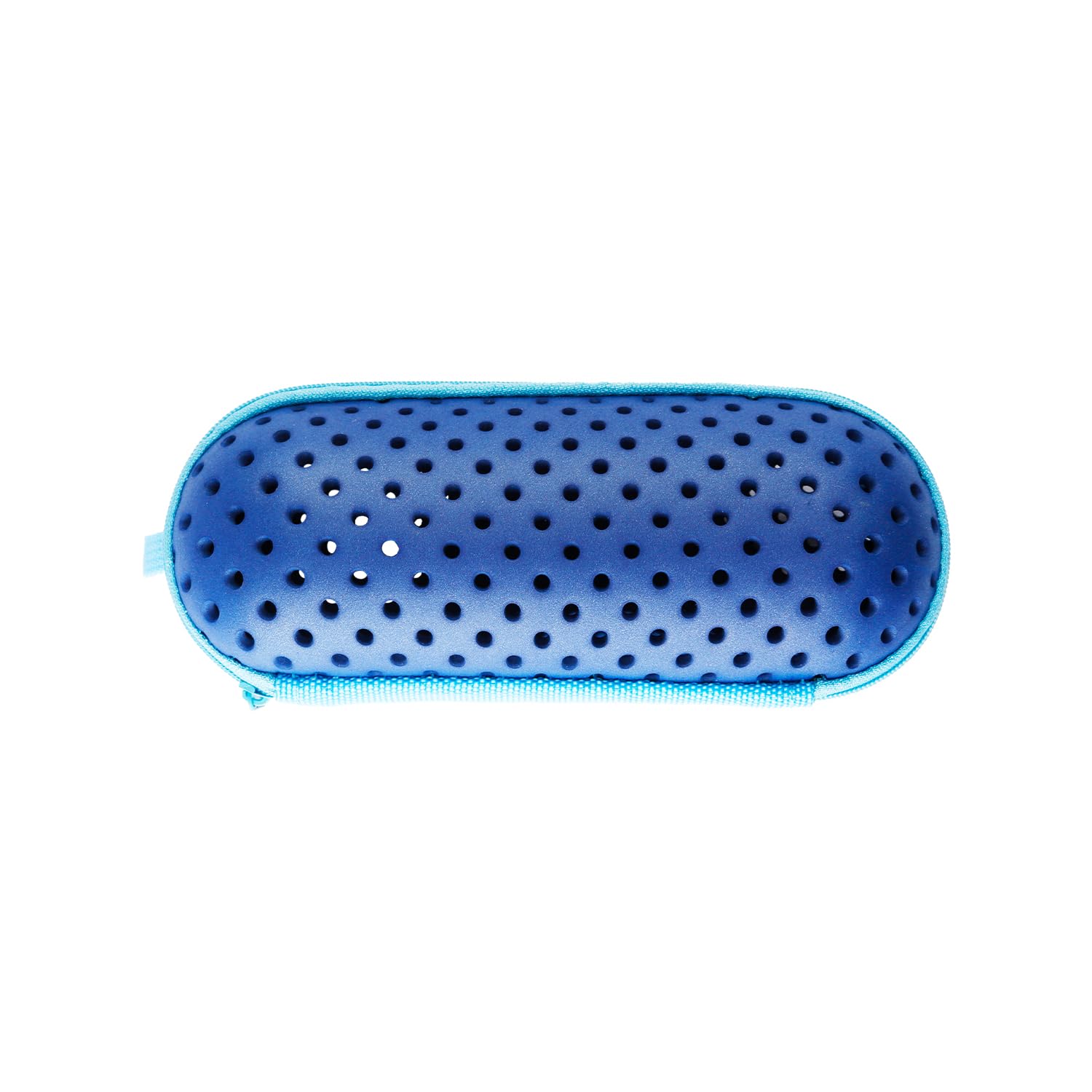 Bojueshaw Swimming Goggles Case,Breathable Zip Storage Pouch with Drainage Holes,Protective Hard Shell for Swim Eyewear(Dark Blue)