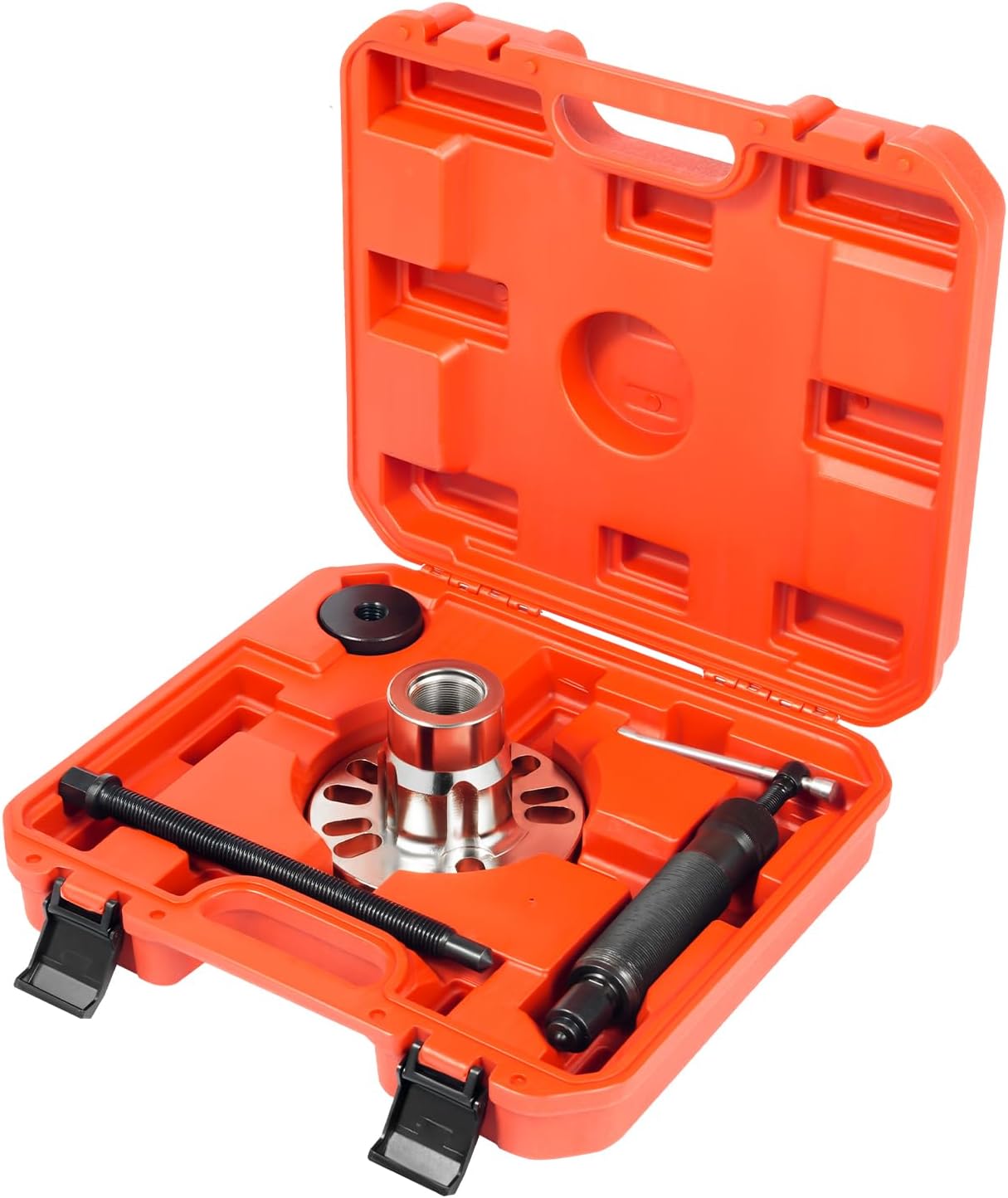 10T Hydraulic Hub Puller Tool, Professional Wheel Bearing & Hub Removal Kit for Cars, Vans, Trucks - Heavy Duty Manual Repair Tool for Mechanics & DIY Enthusiasts, Red