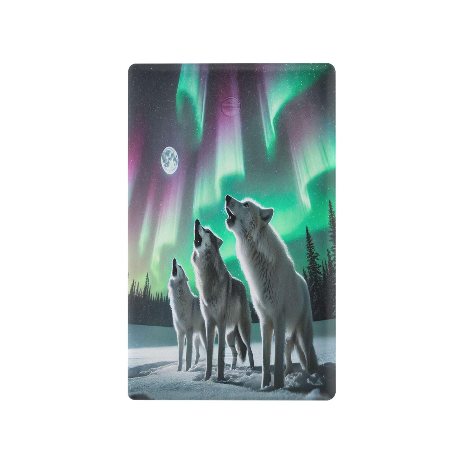 Wolf Light Switch Cover Decorative Receptacle Outlet Wall Plate Guard Plastic Wall Outlet Cover for Home Decor Room Bedroom Bathroom (Unused Outlet Cover)