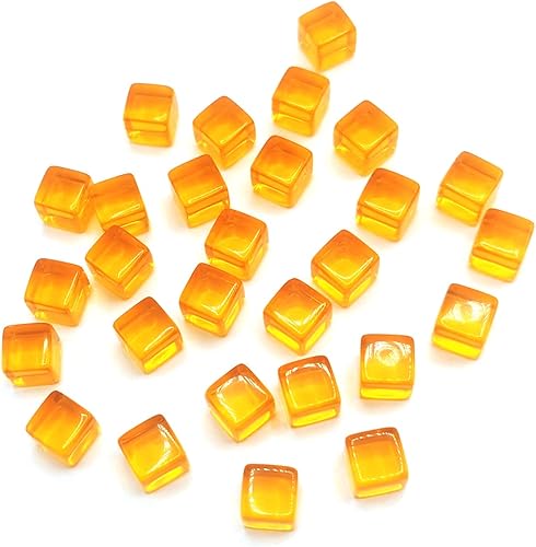 Miniatura 9 de 200 unidsset de dados de acrílico transparente de 0.315 in accesorios de juego de juguetes educativos para niños cubo de esquina cuadrada colorida