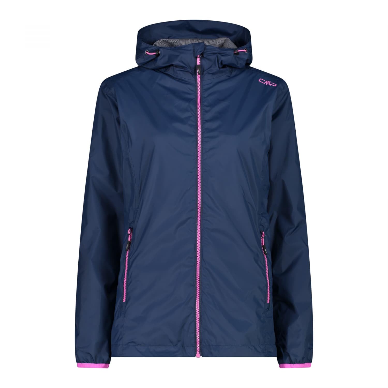 CMP - Chaqueta de mujer con capucha para lluvia, Azul, XS