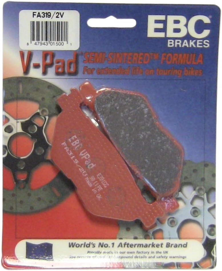 EBC Brakes FA319/2V Semi Sintered Disc Brake Pad, Black, One-Size