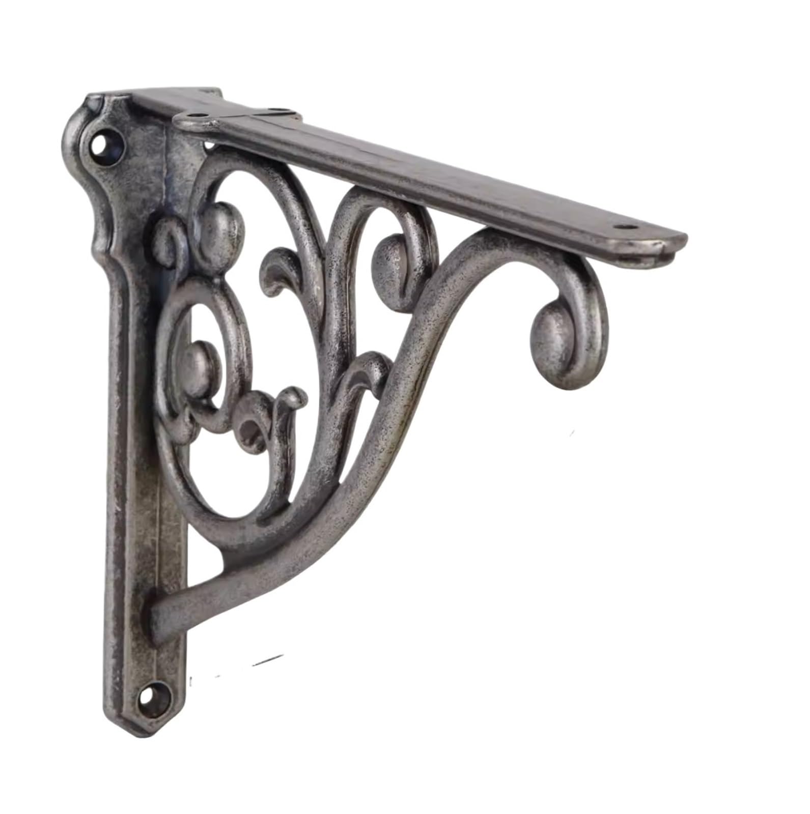 2Pcs Zinc 8" F Shaped Floating Shelf Bracket for Floating Shelves