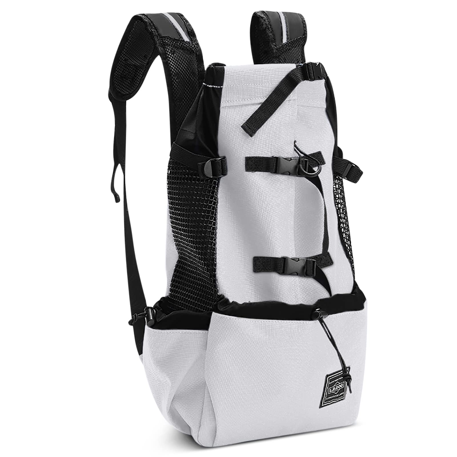 ALLSOPETS Ligero Mochila para Perro Portátil Cómodo Mochila para Perro Pequeño Bolsa de Transporte para Perros Aprobada por Veterinarios para Scooter Camping Viaje Gris