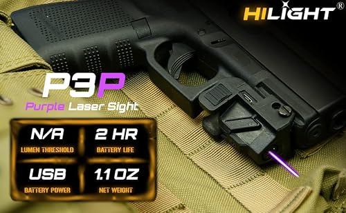 Hilight Tactical P3P Purple Laser │ Purple Dot Sight For Pistol │ Purple Dot Sights For Rifles │ Airsoft Gun Lasers │ Tactical Gear │ Hunting Gear │ Weaver Or Picatinny Rail #TOP1