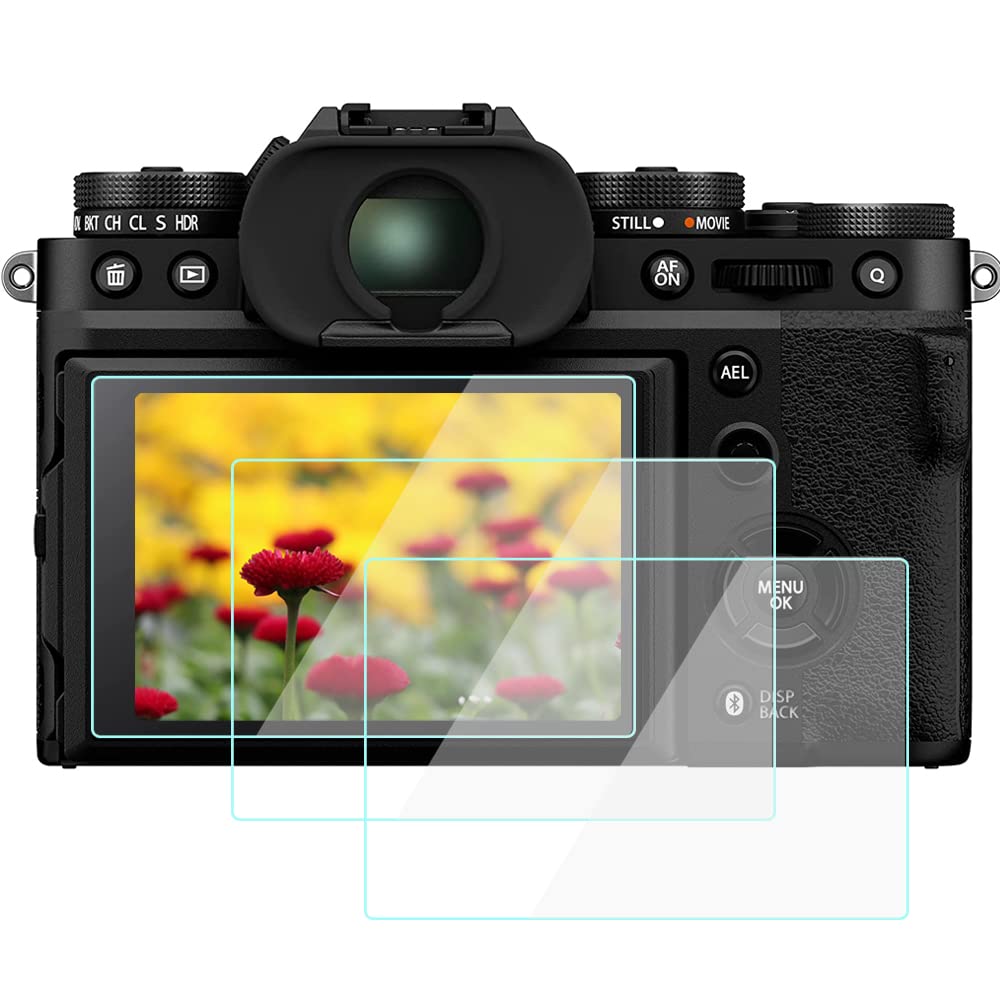 WH1916 X-T5 Screen Protector Compatible for Fujifilm X-T5 Fuji XT5 Camera, 9H Tempered Glass, Anti-Scratch, Anti-Bubble, Ultra Clear (3-Pack)