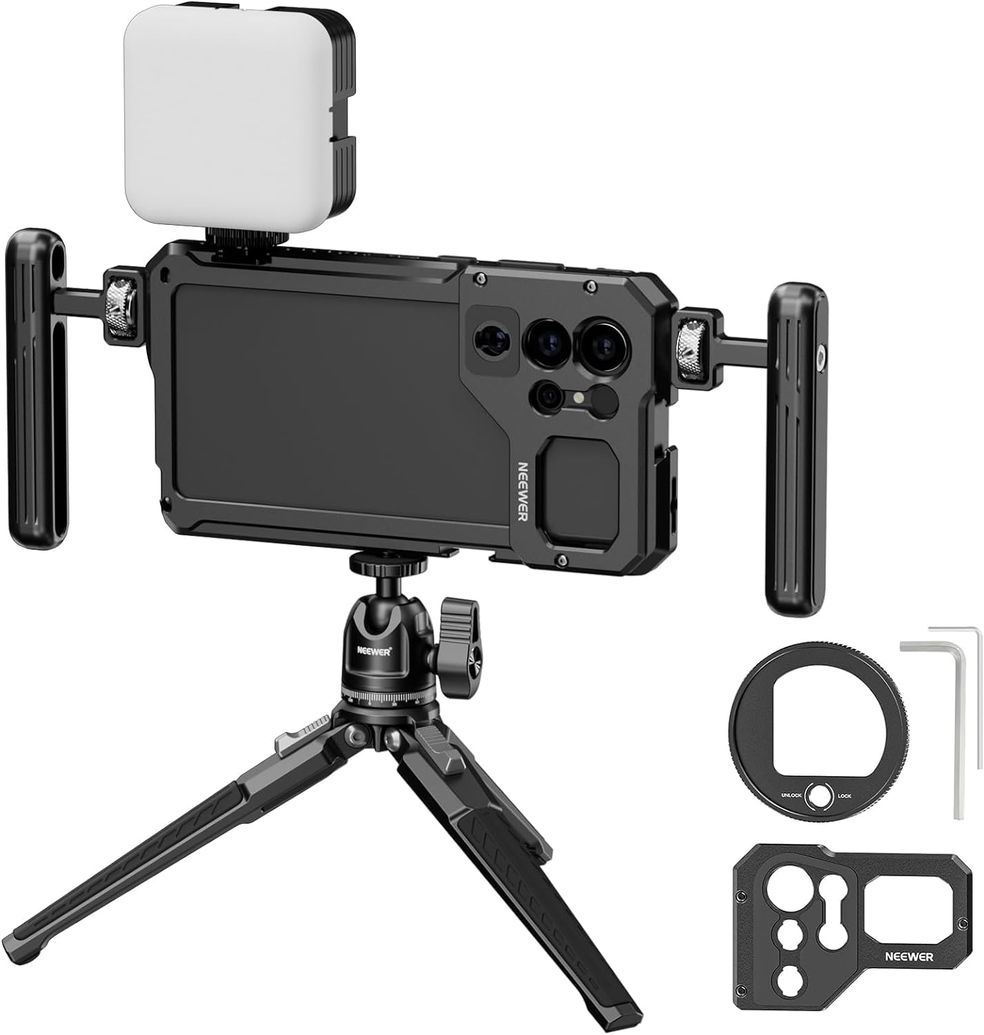 Amazon.com: NEEWER S23 Ultra Phone Cage Video Rig with Dual