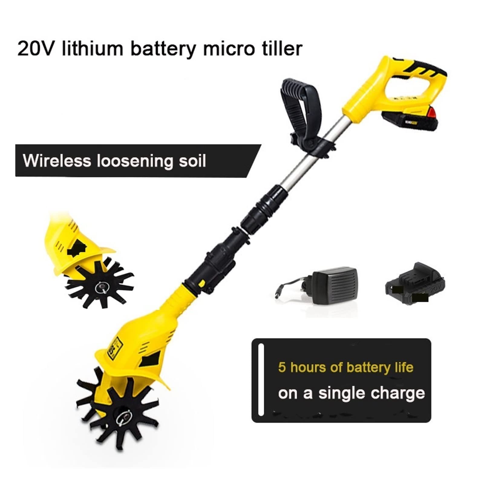 Taille-haies, coupe-herbe, taille-haie, tondeuse à gazon, motoculteur rotatif 20 V sans fil, outil électrique de jardin portable professionnel