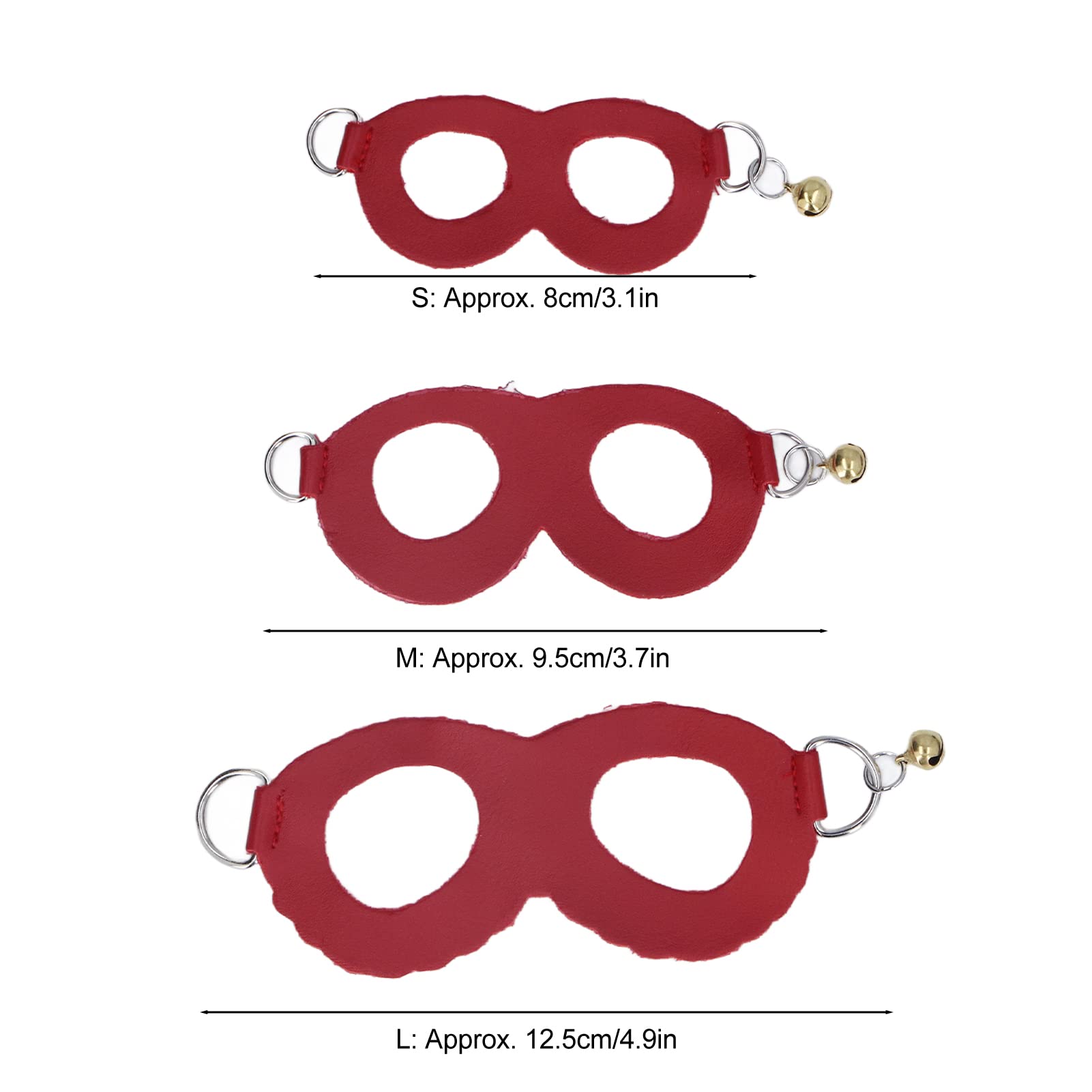 Harnais pour Hamster en Simili Cuir Souple avec Cloches, Gilet et Laisse pour Marche des Rats, 3 Tailles (S, M, L), Rouge