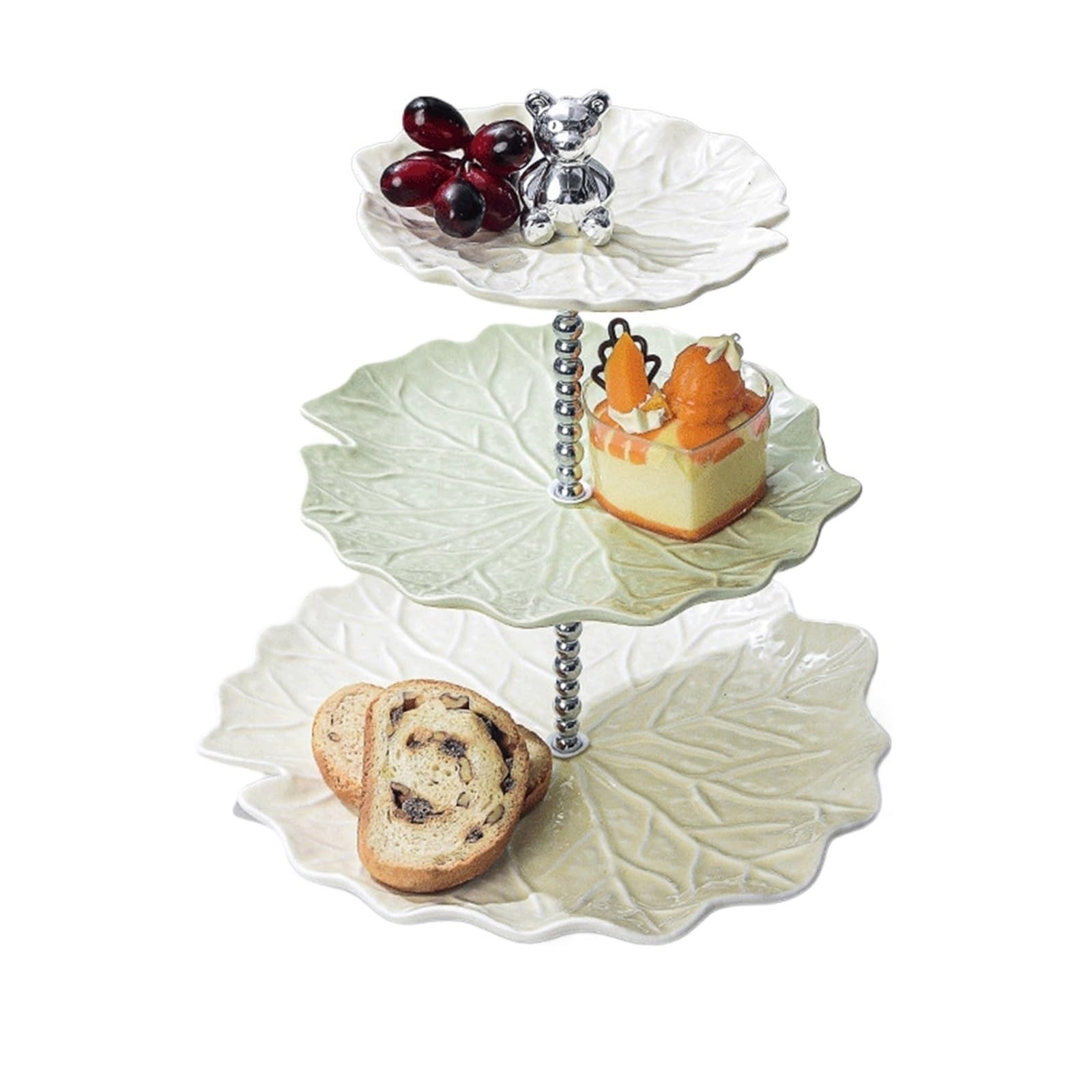 Hhaoran-9868 Tiered Serving Tray Multi-tier Cake Stand, Fruit Bowl, Candy Dish, Living Room, Home Use, Tea Time, Snacks, Plate Cupcake Stand(Large)