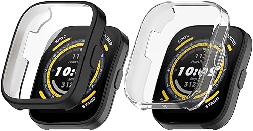 Funda protectora compatible con Amazfit Bip 5 Smart Watch Funda de TPU suave ultra delgado protector de pantalla para reloj inteligente Amazfit Bip5