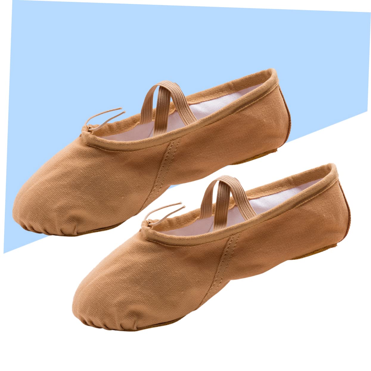 Anneome 1 Pair Non Slip Dancing Shoes Girls Ballet Flats Ballet Pilates Shoes Ballet Dancer Shoes Ballet Slipper Ballet Dance Shoes Ballet Practice Shoes Yoga Shoes Aldult Soles Light Brown