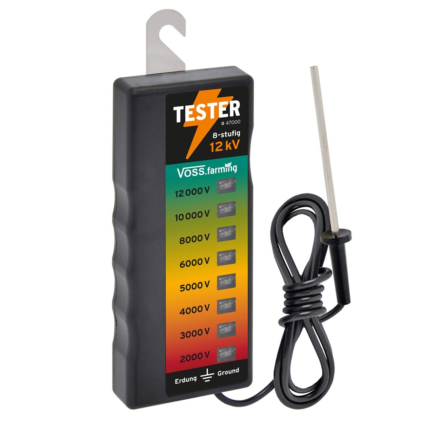 VOSS.farming 230V Weidezaun Komplettset mit Weidezaungerät, Zaunprüfer und Zubehör, Profi Starterset für Pferde, Rinder, Schafe, Ziegen, Schweine