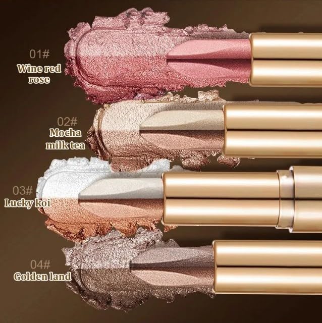 Miniatura 2 de Sombra de ojos en barra de lujo de doble color para personas perezosas, sombra de ojos de lujo de doble tono, sombra de ojos en barra de dos tonos