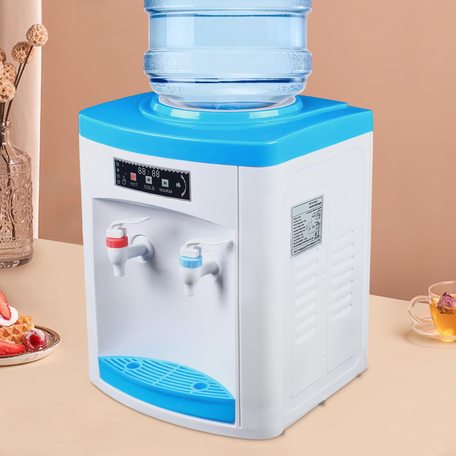 HS-02 Pequeño dispensador de agua fría y caliente de gran capacidad, ahorro de energía y respetuoso con el medio ambiente, muy adecuado para oficinas, salas de estar y dormitorios