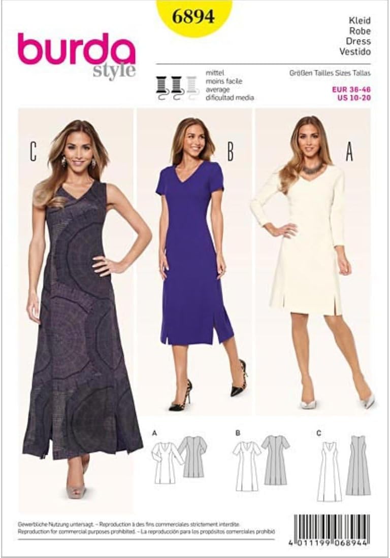 Burda Style Sewing Pattern B6894 Misses' Dress