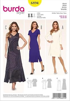 Burda Womens Dress Pattern, Size 10-20