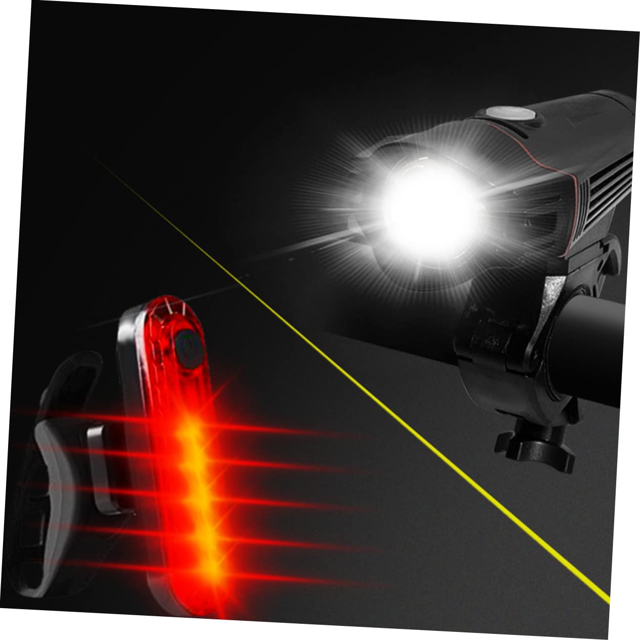 SUPVOX Bike Light Set Front Rear Led Lights Rechargeable Cycling Lamp Compact Lightweight and Safe for Night Riding