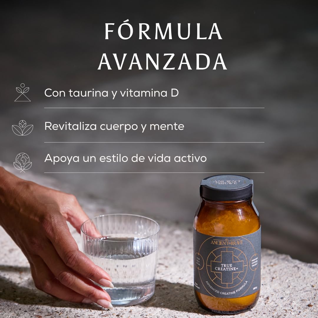 Ancient + Brave True Creatine+ | 180g | 36 Raciones | Creatina en Polvo