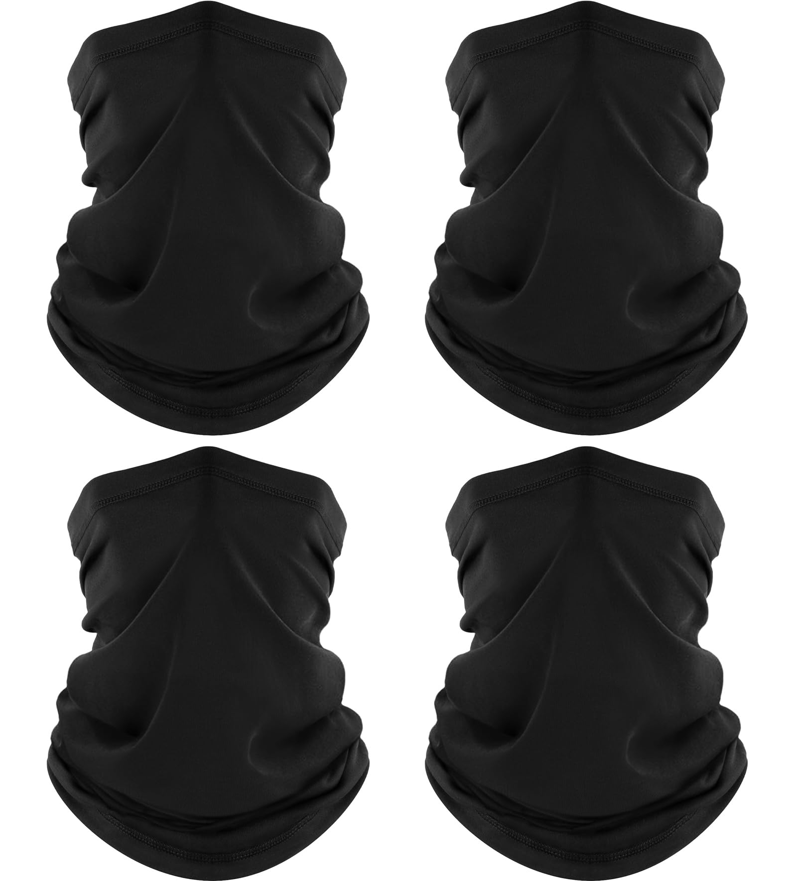 ROXUN 4 Pack Neck Gaiter, Cooling Breathable Face Mask UV Protection Scarf Hiking Bandana for Men/Women