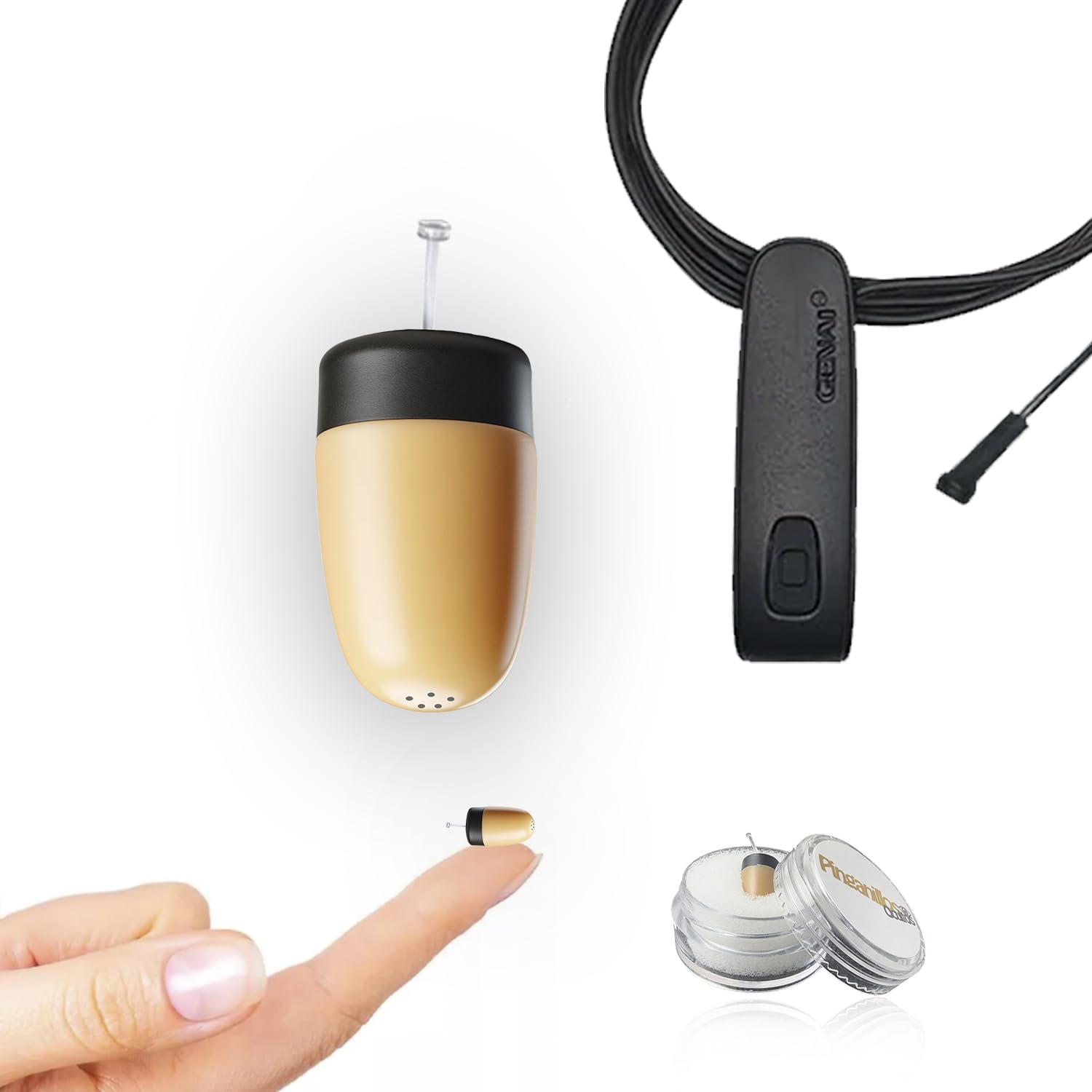 Auricular Invisible Supermini + Collar Bluetooth V10 con Micrófono