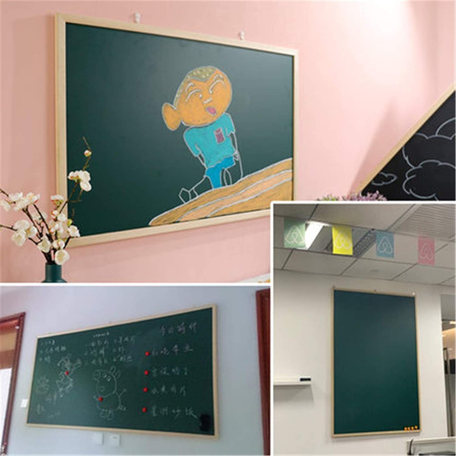 Pizarra, Marco de Madera montado en la Pared, Tablero de menú de anuncios de Restaurante, Tablero de Dibujo de Graffiti para el hogar, Adecuado para Cocina