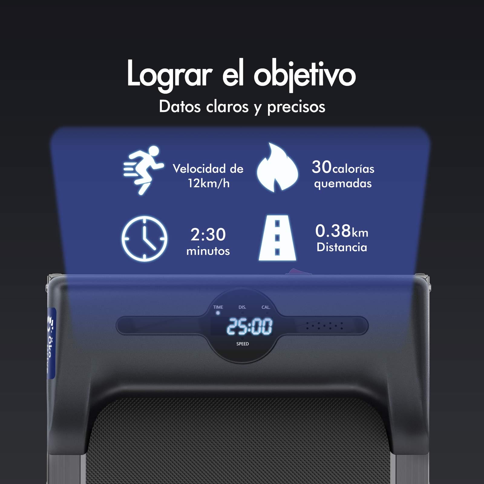 BLACK LORD Cinta de Correr 4 en 1, Walking Pads de 2.2 HP, silenciosa, 9/12 km/h, para Debajo del Escritorio con Altavoz Bluetooth, Equipo portátil para Hacer Ejercicio en casa, 120 kg, con/sin asa