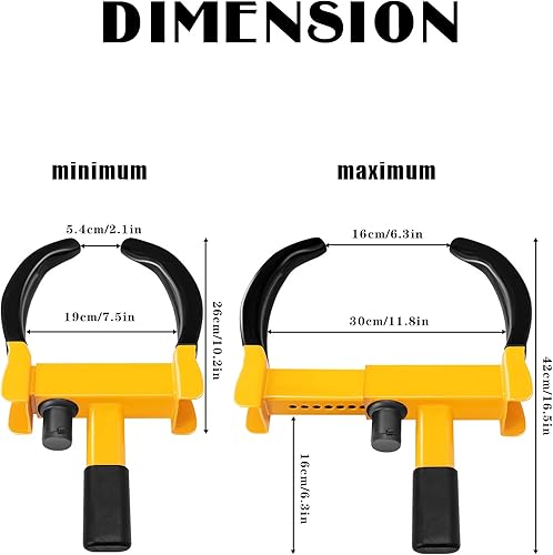 Miniatura 8 de Tevlaphee Cerradura universal de rueda de seguridad resistente para remolque, neumáticos antirrobo para automóvil, SUV, barco, motocicleta, carrito