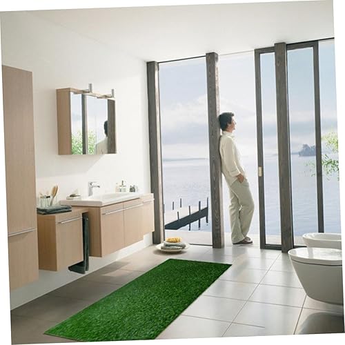 Miniatura 2 de GANAZONO Alfombra de césped sintético de bienvenida para entrenamiento artificial, alfombra de césped sintético, alfombra de área al aire libre,