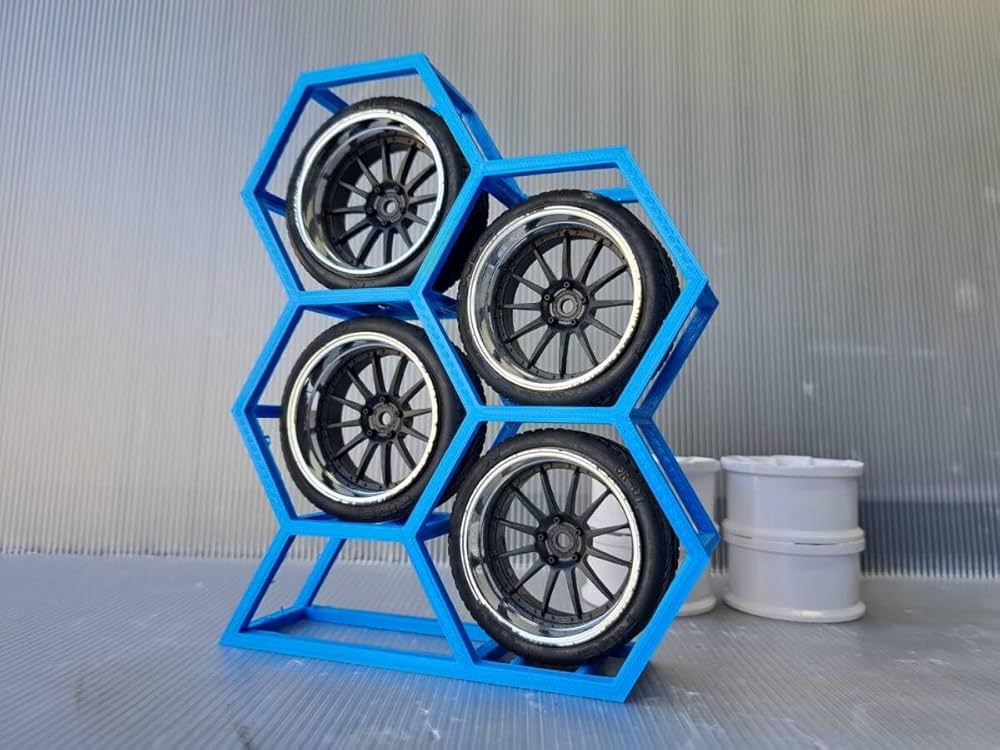 1/10ラジコン用　ホイールスタンド　タイヤラック　ホイール展示用　インテリア用 Amazon.co.jp: ホイールスタンド 1/10 ラジコン用 タイヤラック