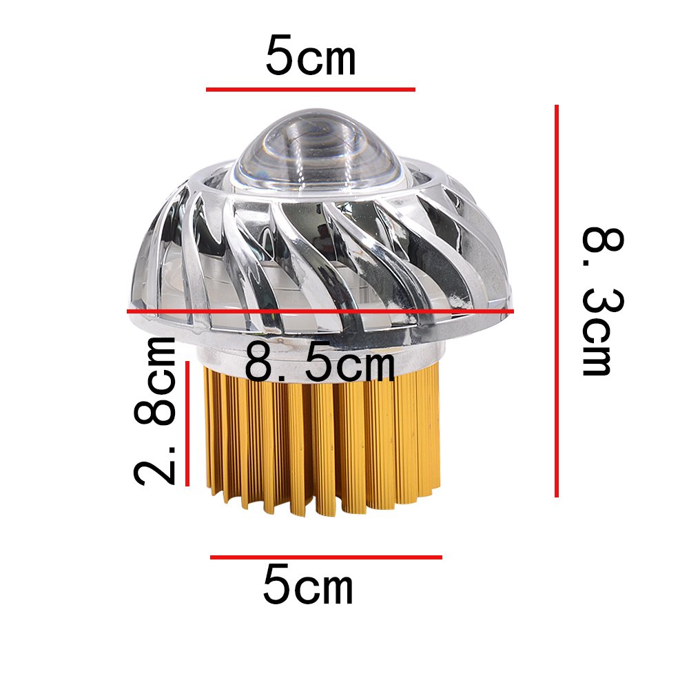 30 W 8000 K Alto/Basso Fascio LED Faro Testa Lampada Angel Eyes Devil Eye Light con Doppia Lente Luce per Moto