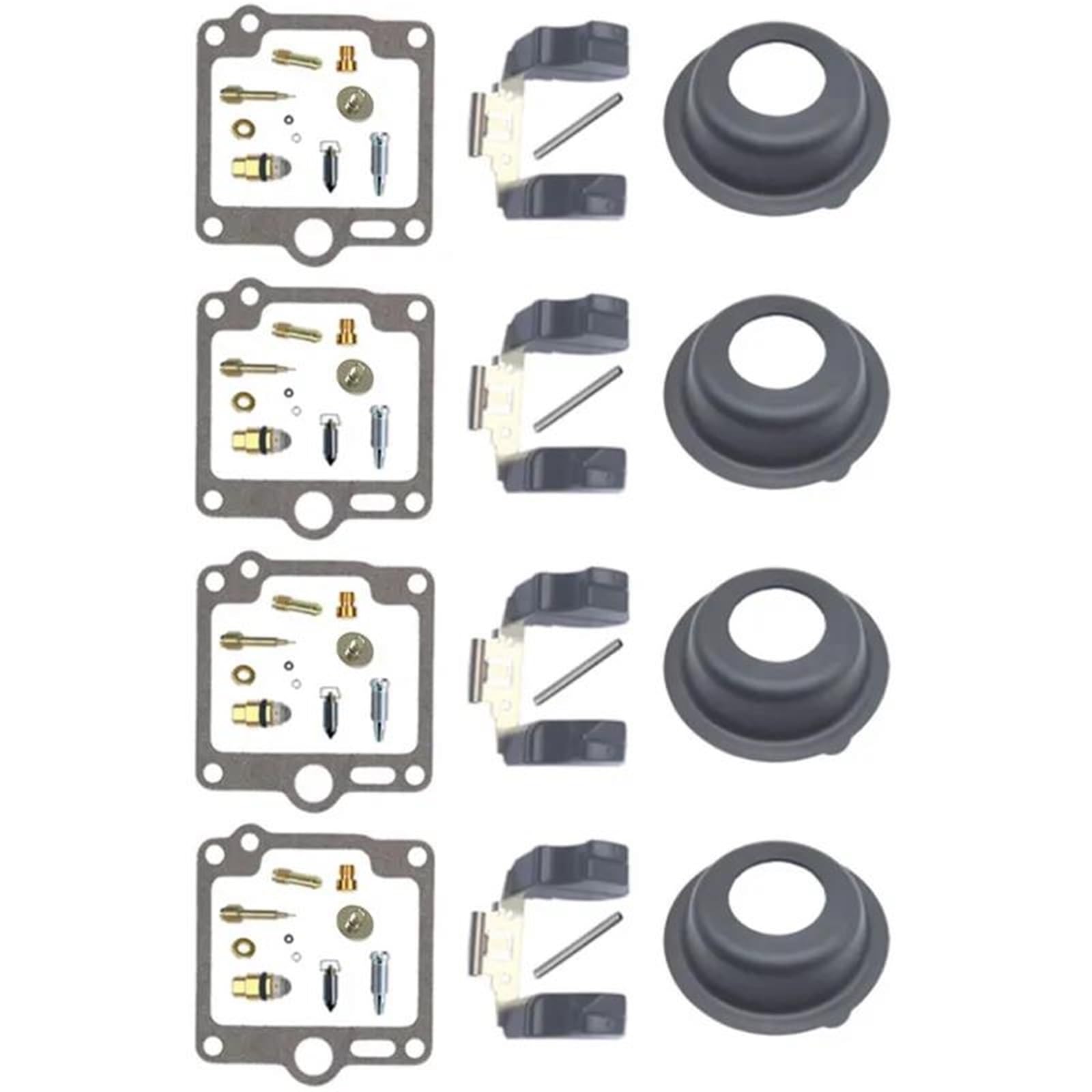TYSMYXGS Motorcycle Carburetor Repair Kit For Y&amaha XJR1300 XJR1300SP 5EA 1998-2001 XJR 1300 Float Plunger Diaphragm Carb Repair Kits(Black 4)