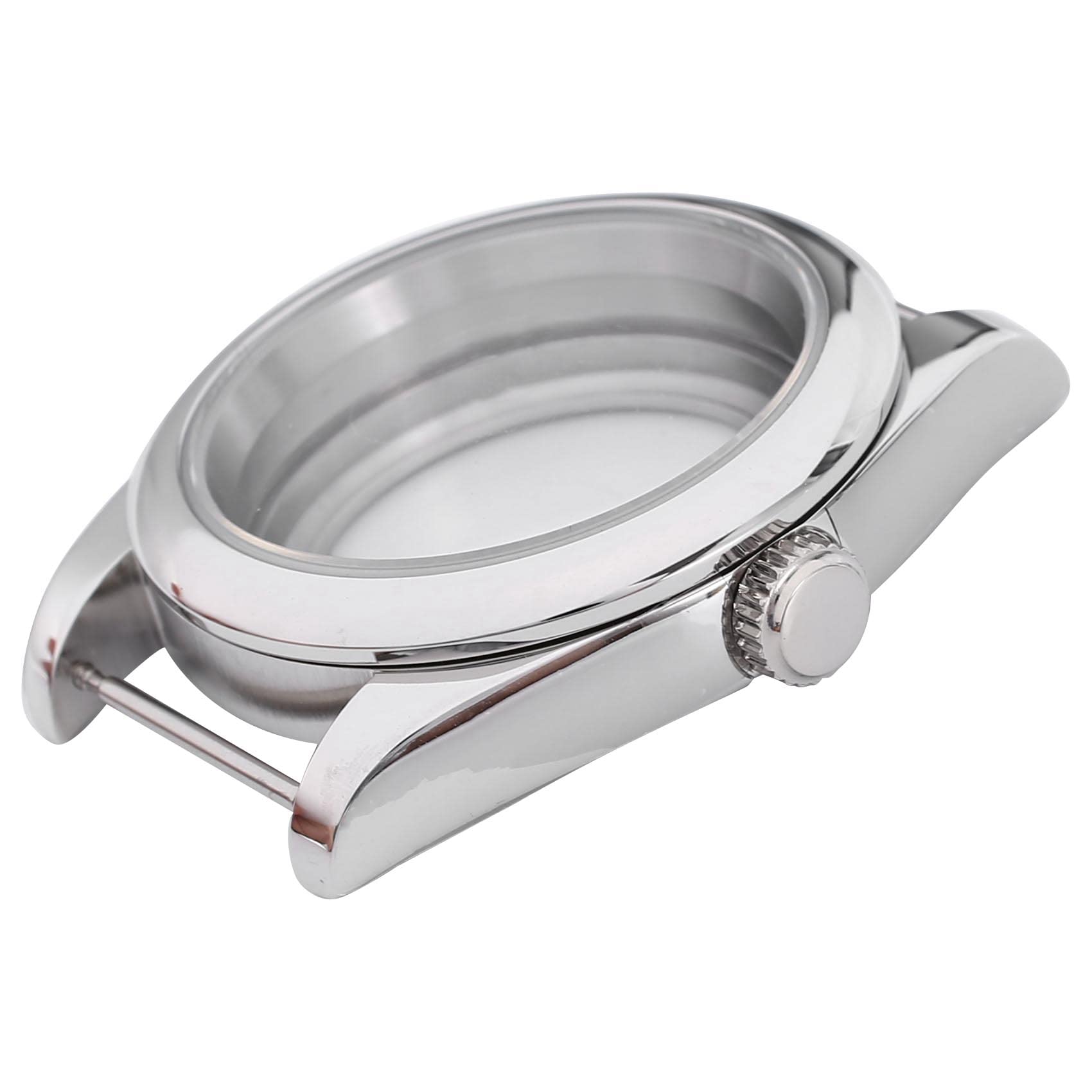 Aposous BoîTier en Acier Inoxydable de 39 Mm en Verre pour Mouvement NH35/NH35A NH36/NH35A, Couverture ArrièRe Transparente