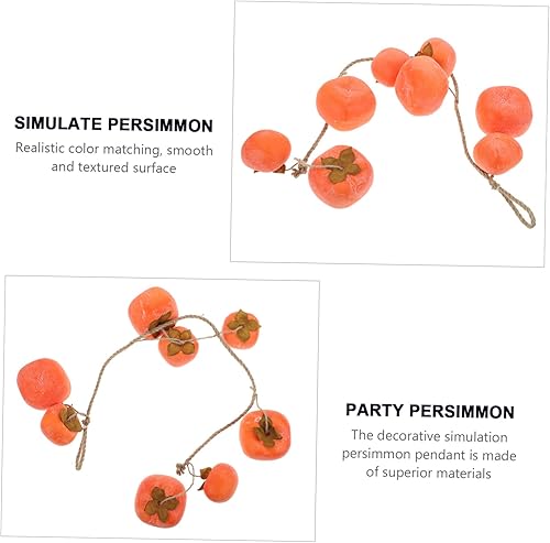 Miniatura 9 de IMIKEYA Colgante decorativo de caqui de fruta naranja Rtificial para el hogar vívido de Acción de Gracias Dec
