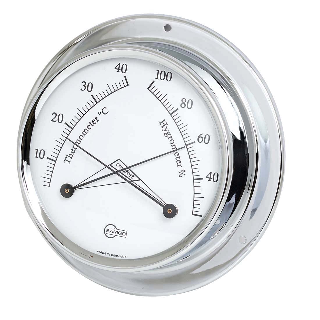 Barigo 983cr Tempo Thermometer Hygrometer Chrom 110mm