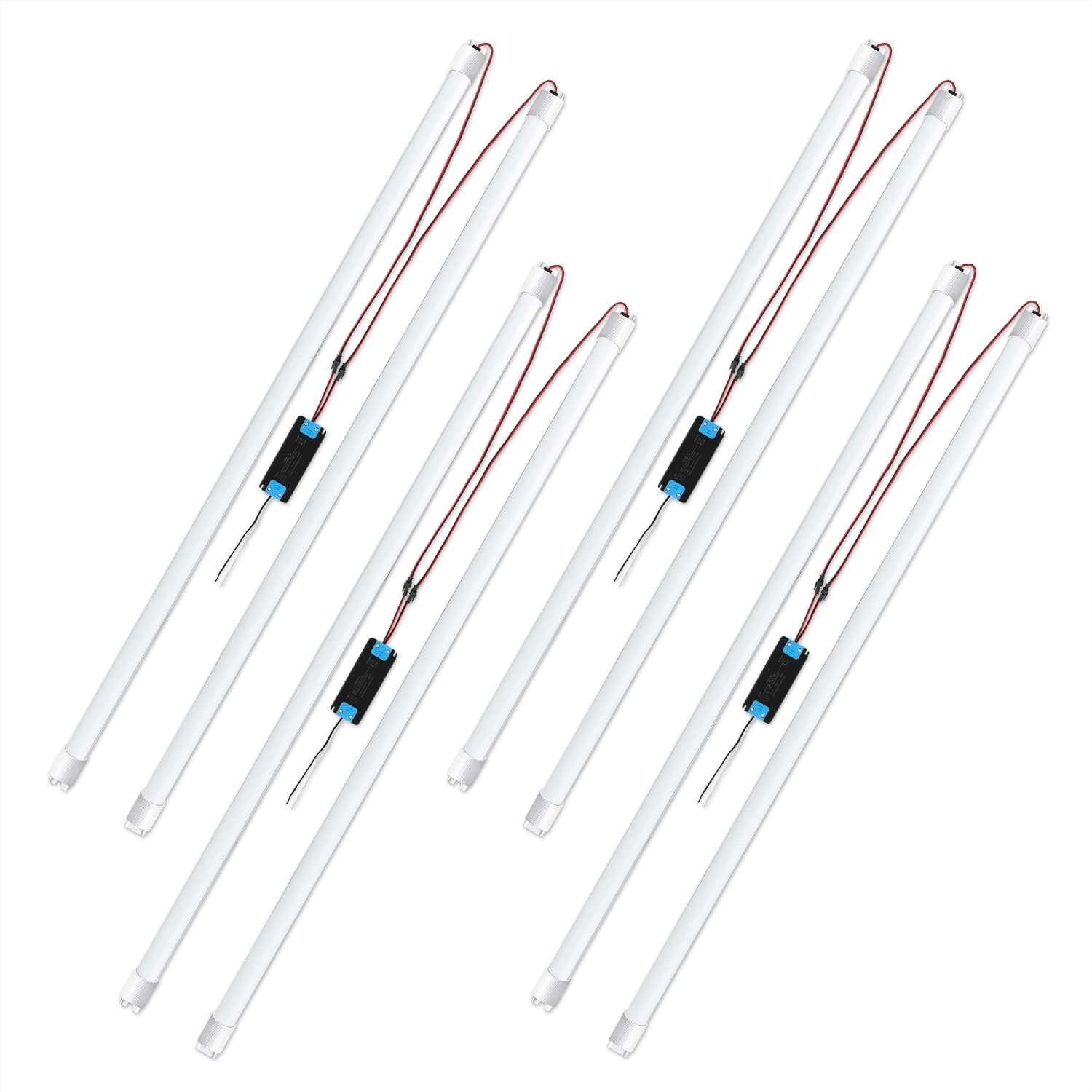 Latest Upgrade 4FT LED Retrofit Kit,Troffer Quick Repair and Retrofit LED Kit,No Professional Tools Required?Recessed Fluorescent Light Retrofit Super Bright LED Light 4 pack-4FT 5000KM-QSCT