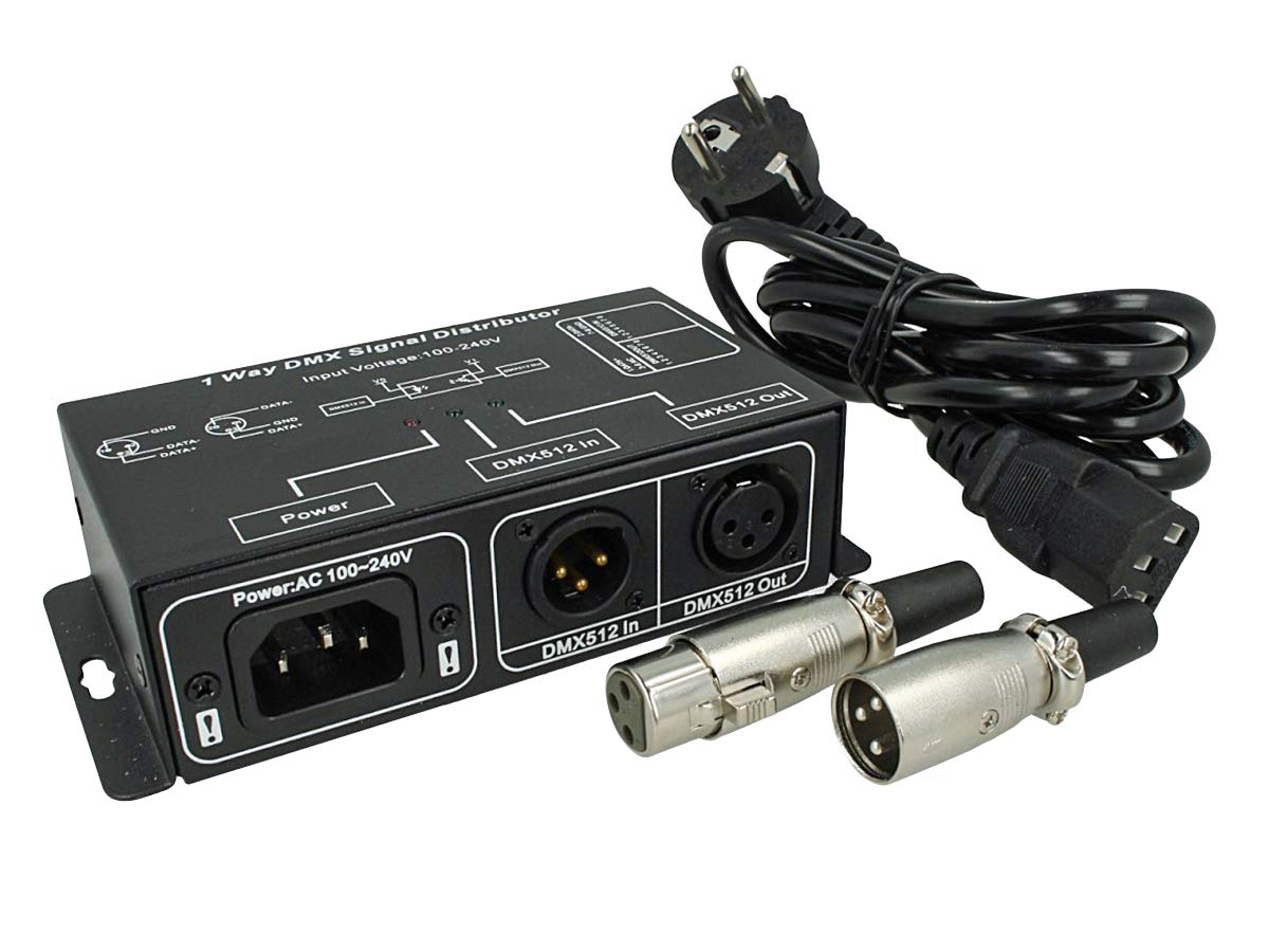 LEDLUX DD5121 Amplificatore Distributore Segnale DMX 512 Signal Distributor Mono Canale 220V DMX121