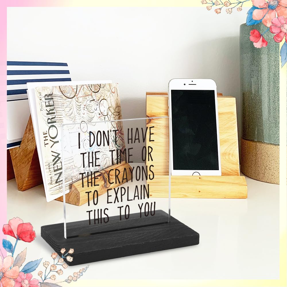 Regali di affermazione positiva per donne, citazione divertente per scrivania, regalo per donne, uomini, uomini, uomini e uomini, decorazione minimalista per ufficio per uomini, decorazione da tavolo