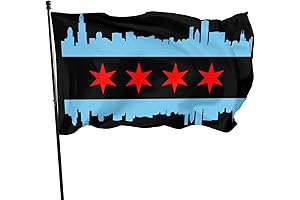 Chicago City Flag 3x5 FT: Adorn Your Yard with Windy City Pride