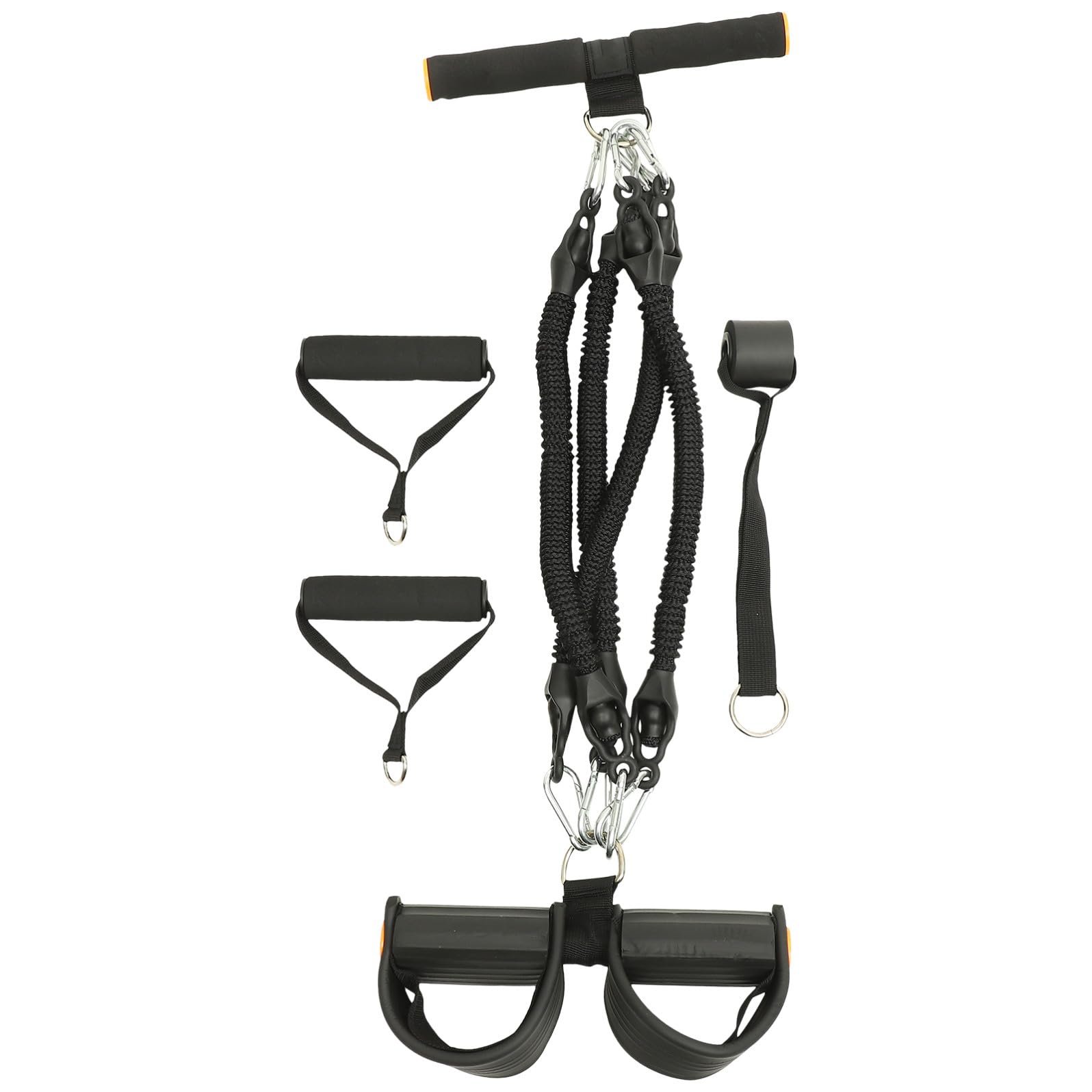 MAGICLULU Espansore per Bodybuilding Corda Elastica e Pedale Multifunzionale in Materiale Resistente per Esercizi Addome e Braccia a Casa Palestra Fitness